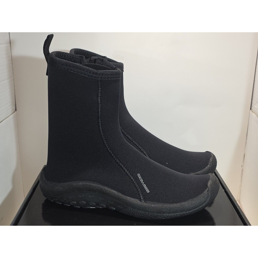 Sea Doo New OEM Unisex 5 mm Neoprene Boots Sz 12 Black Zipper New NIB